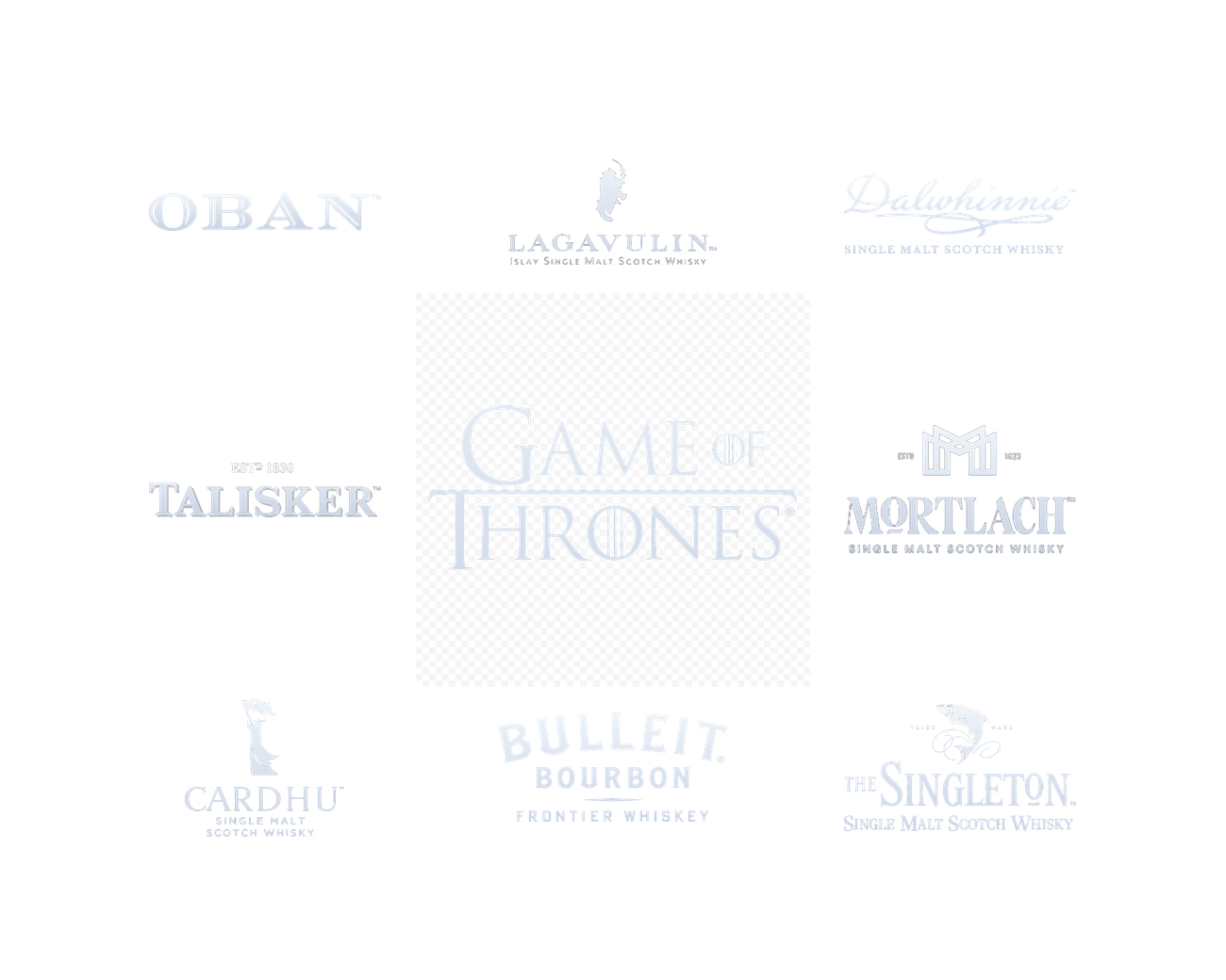 Game of Thrones Single Malt Scotch Whisky Collection — eight Diageo distilleries